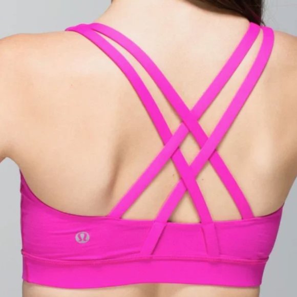 lululemon athletica Other - Lululemon Energy Bra Size 12 Sonic Hot Pink - LIKE NEW!